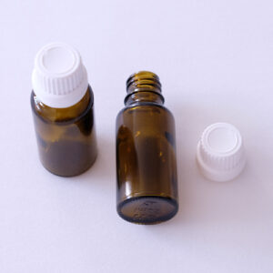 Fľaša na kvapky hnedá 20ml s uzáverom GL 18